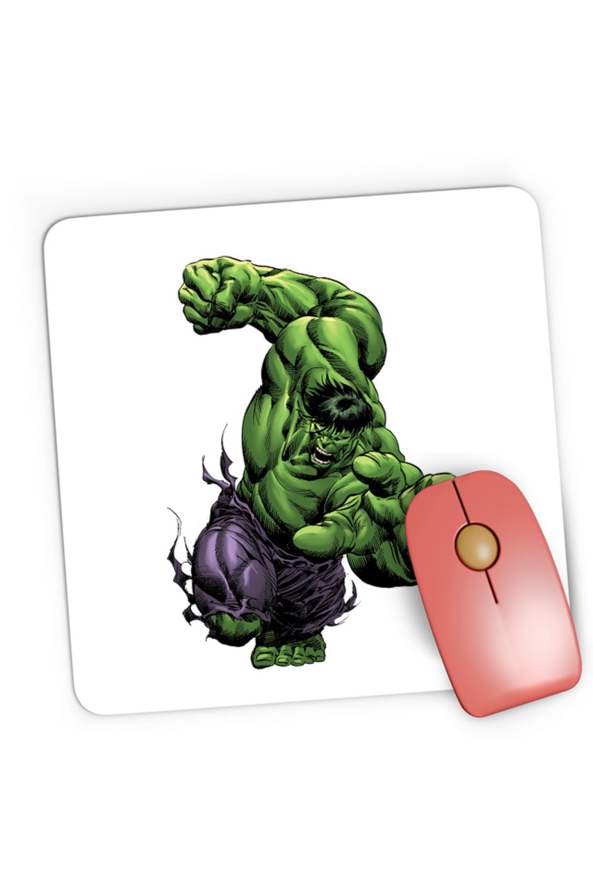 Mousepad Gaming Hulk Illustration Help Comic Book Animation Movie, 21x19 cm