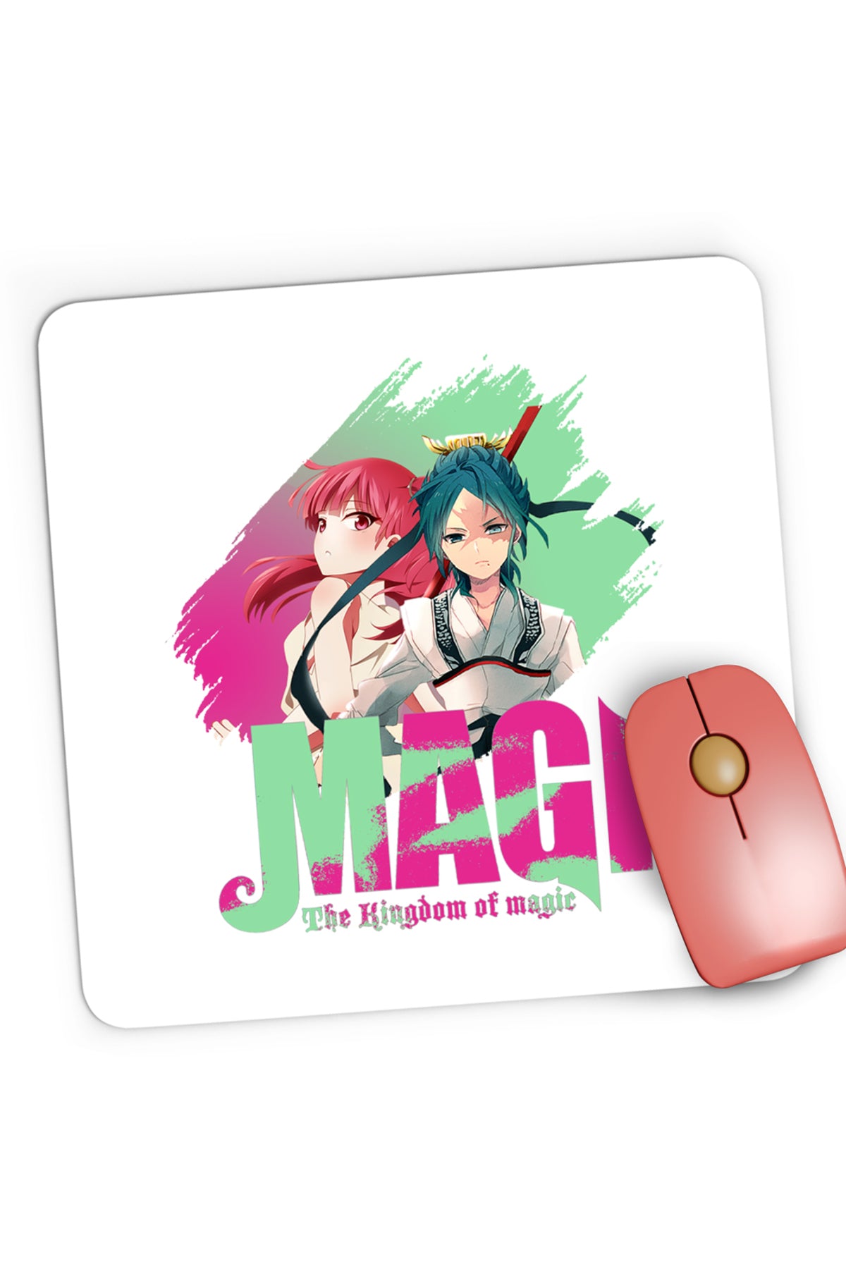Mousepad Gaming Magi The Labyrinth of Magic Morgiana Hakuryuu Logo Brush, 21x19 cm