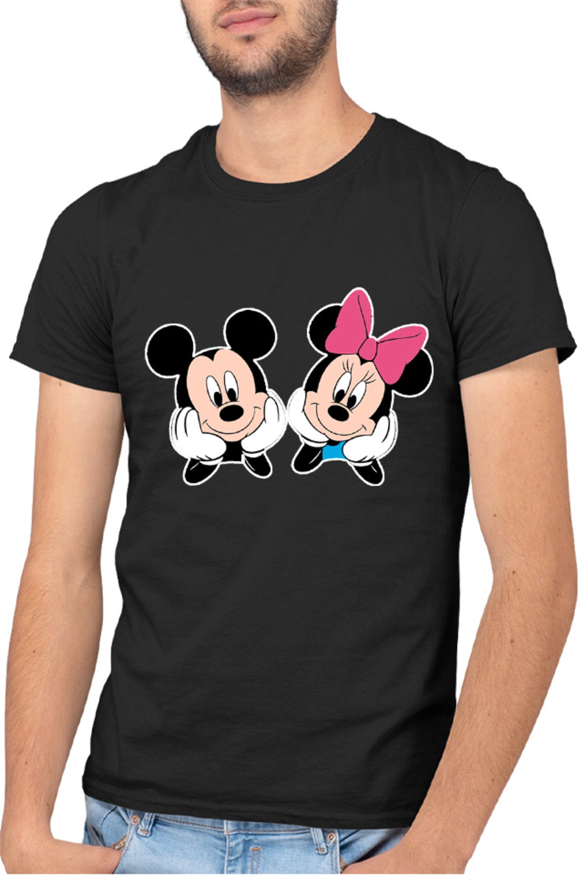 Tricou barbati Mickey Mouse Minnie Couple Love Cute