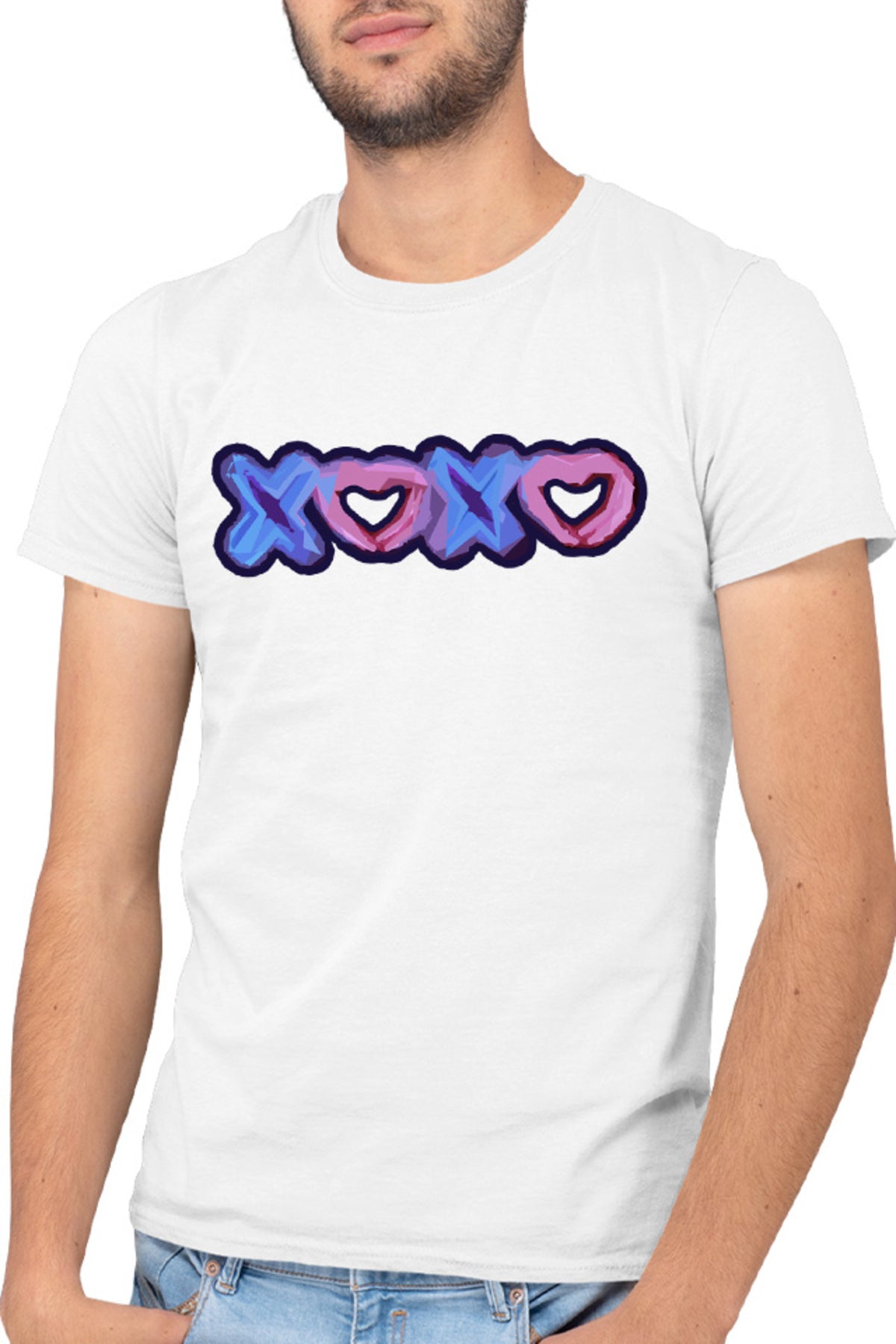 Tricou barbati XOXO Logo Heart Abstract Minimalist Drama