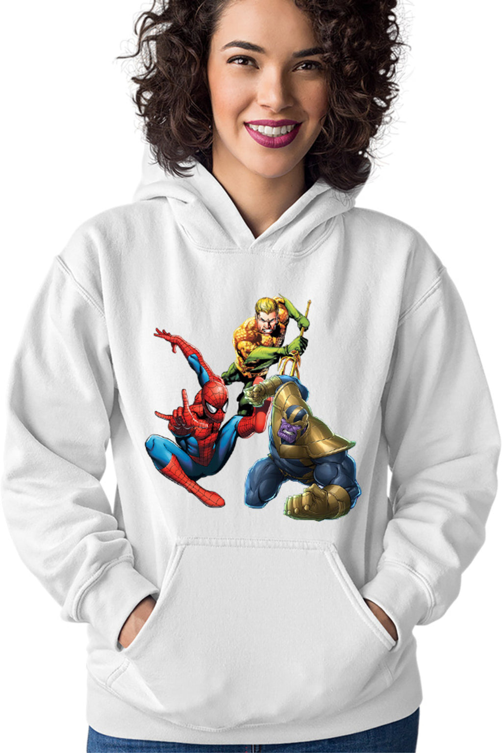 Hanorac dama Spiderman Aquaman Thanos Save Earth