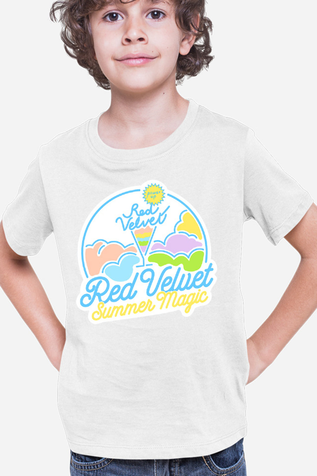 Tricou copii Red Velvet K-Pop Logo Summer Magic Vibe Colorful
