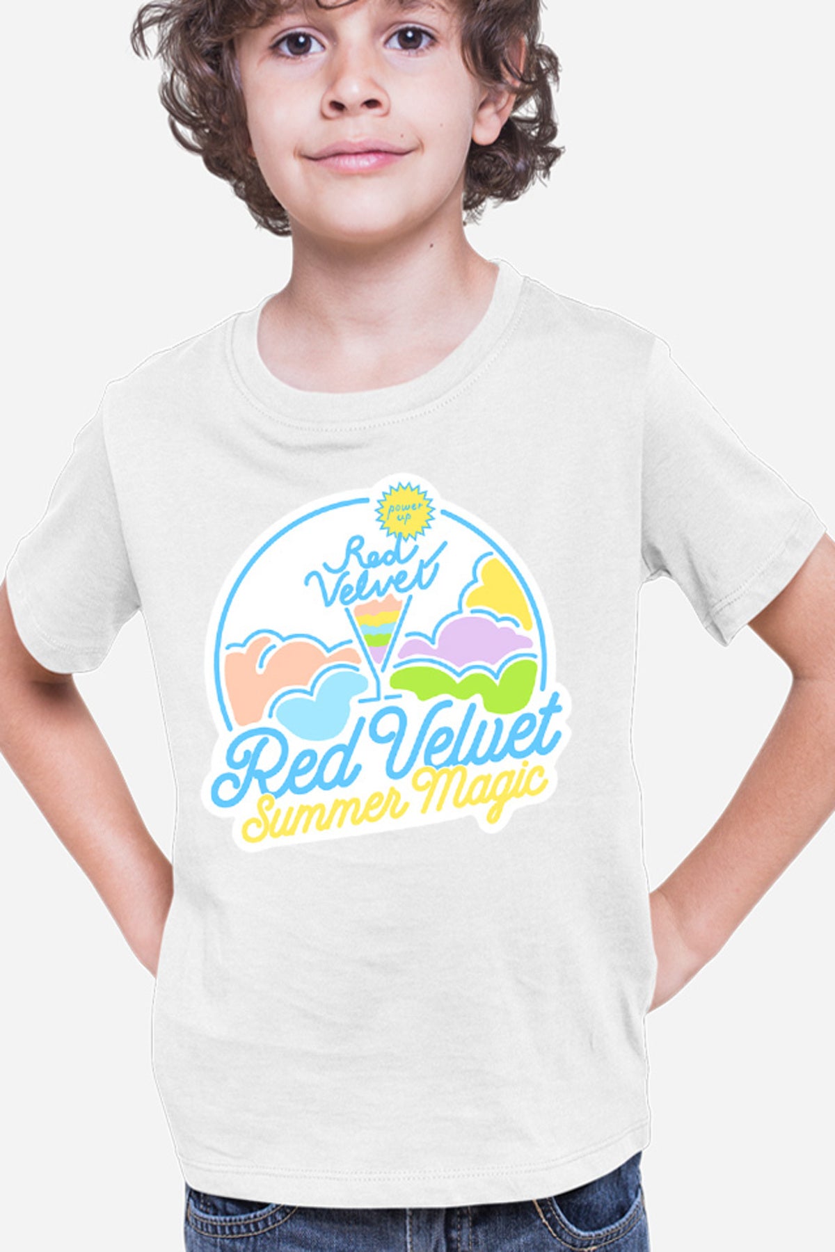 Tricou copii Red Velvet K-Pop Logo Summer Magic Vibe Colorful