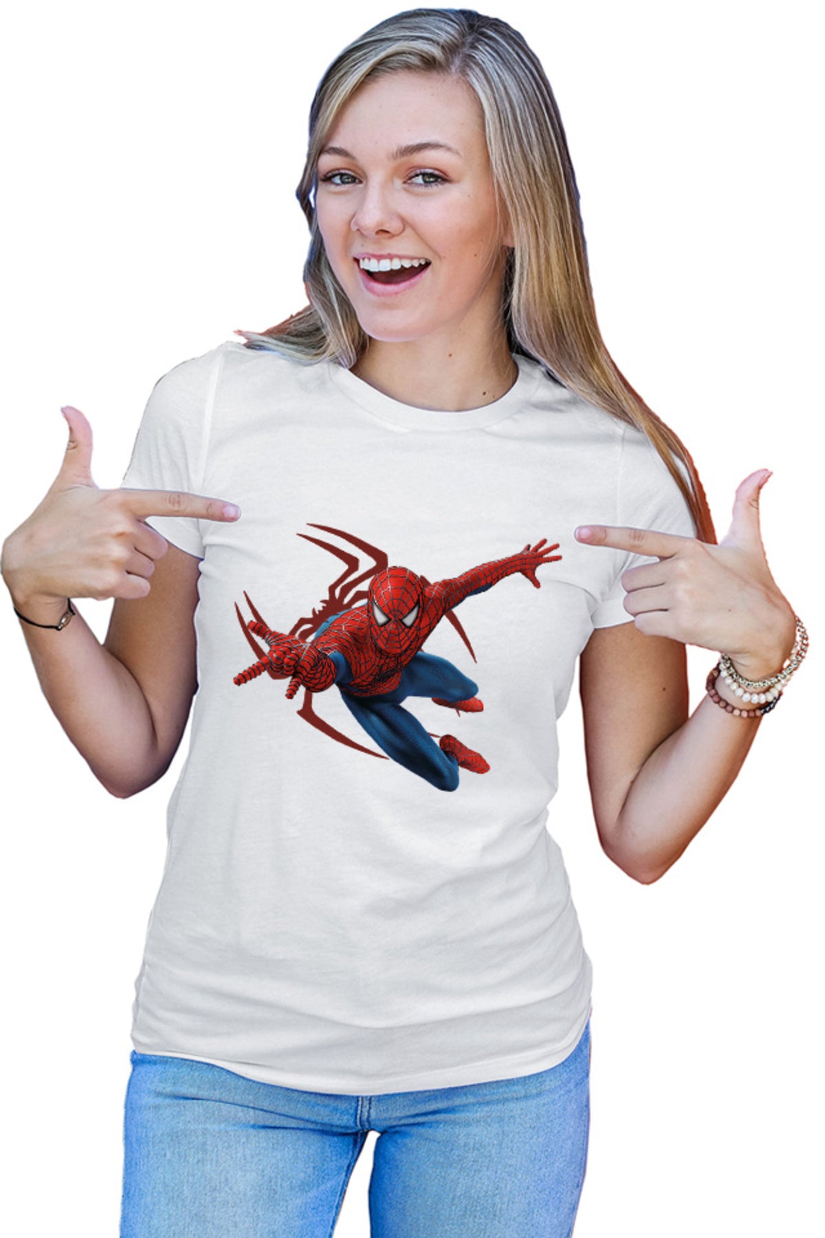 Tricou dama Spiderman Logograph Web Jump Marvel Stan