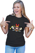 Tricou dama The Powerpuff Girls Cartoon Action Kids