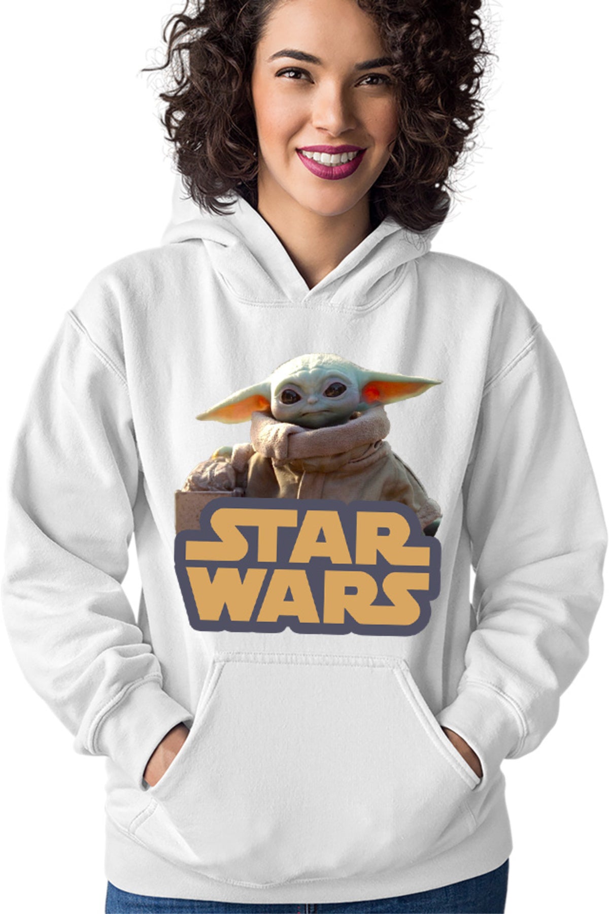 Hanorac dama Star Wars Baby Yoda Cute Small Logo Power
