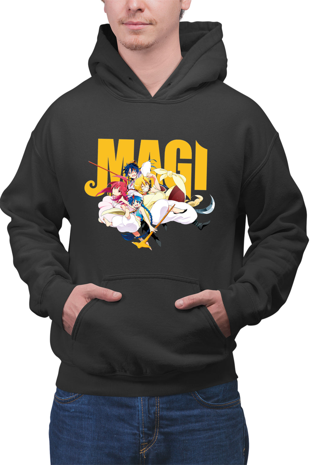 Hanorac barbati Magi The Labyrinth of Magic Protagonists Group Weapon Pose