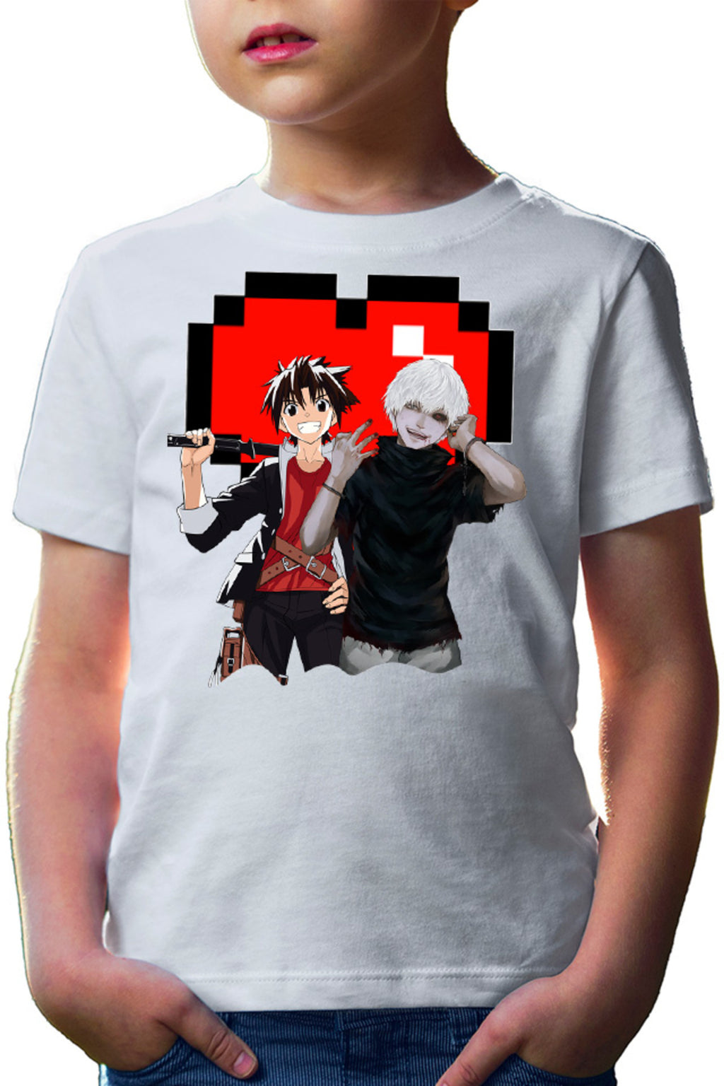 Tricou copii UQ Holder Touta Kaneki Tokyo Ghoul Vampire Minecraft