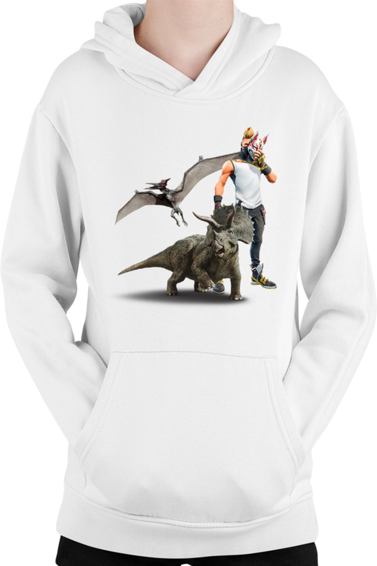 Hanorac copii Jurassic Park Pteranodon Velociraptor Fortnite
