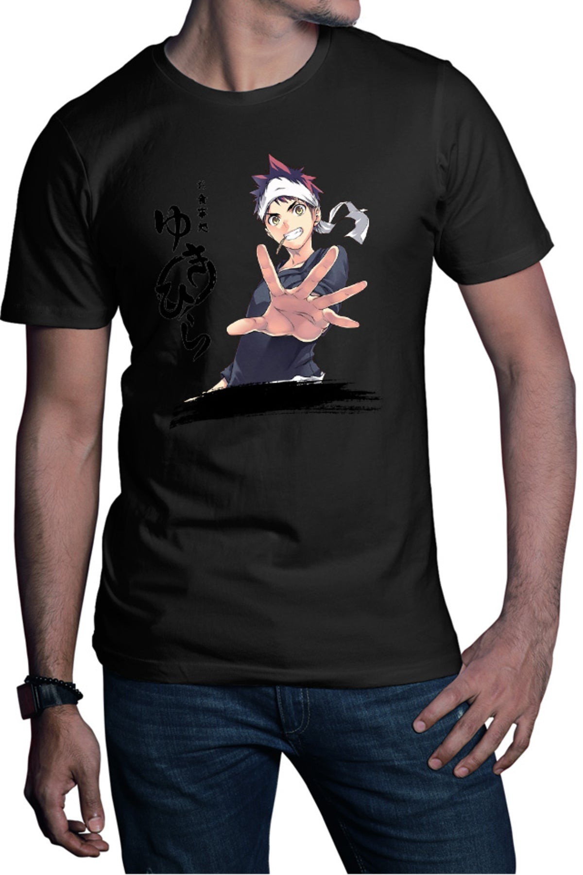 Tricou barbati Food Wars Soma Hiragana Signature Horror