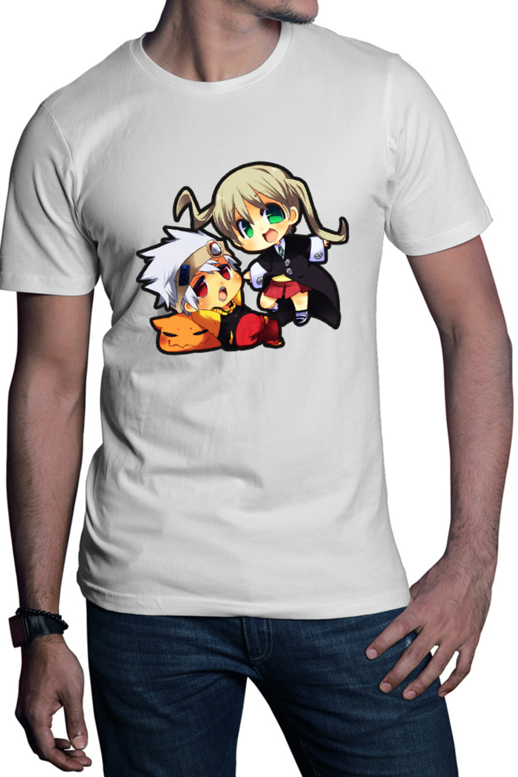 Tricou barbati Soul Eater Soul Maka Chibi Fight Action Trap
