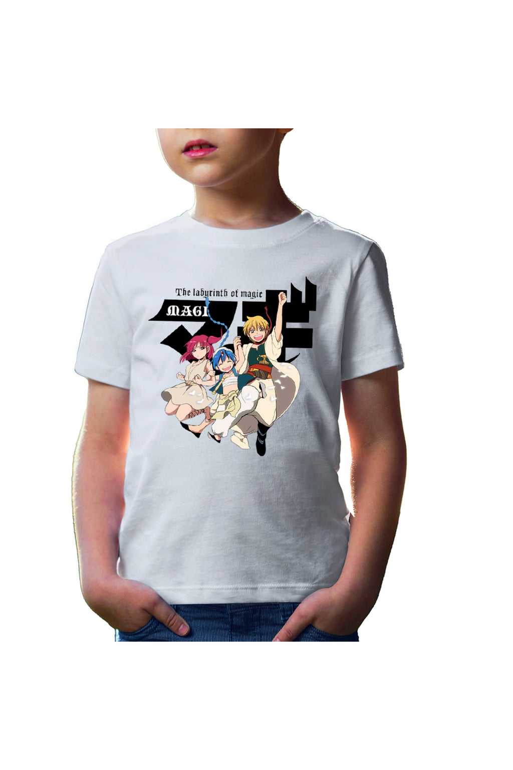 Tricou copii Magi The Labyrinth of Magic Djin Group Jump