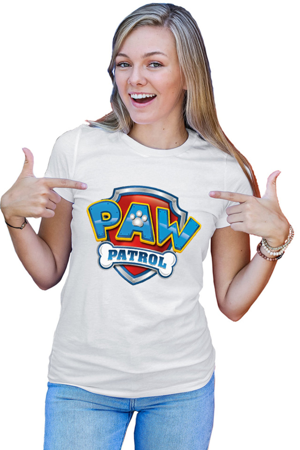 Tricou dama Paw Patrol Logo Disney Dogs Protect Humans
