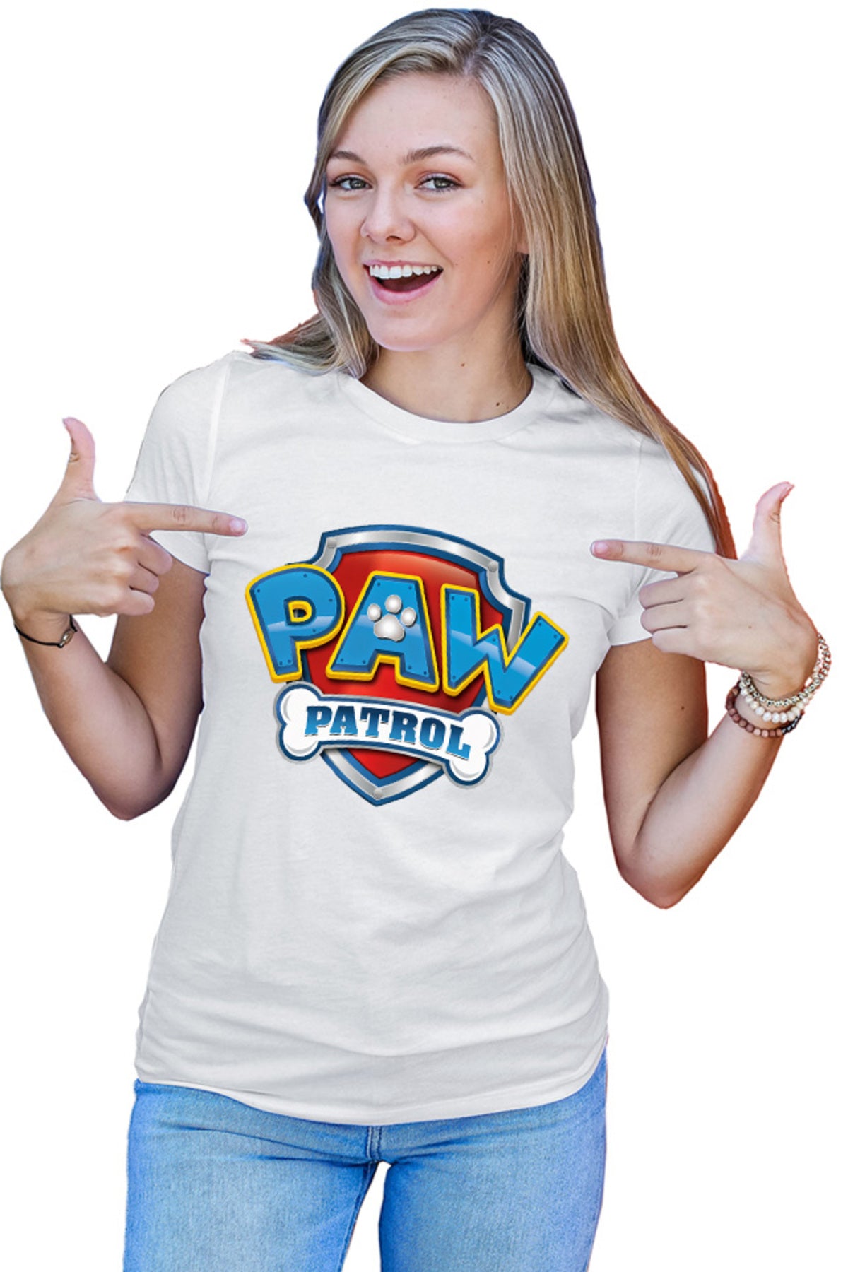Tricou dama Paw Patrol Logo Disney Dogs Protect Humans