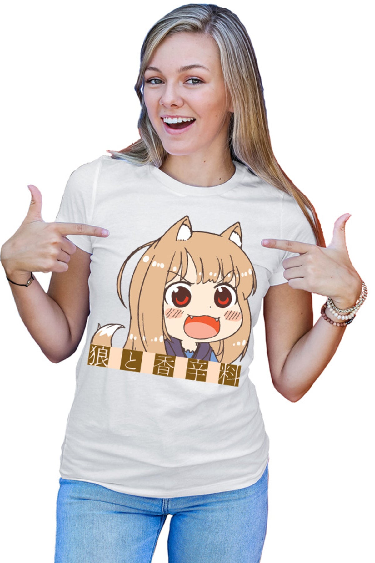 Tricou dama Spice And Wolf Chibi Holo Supernatural