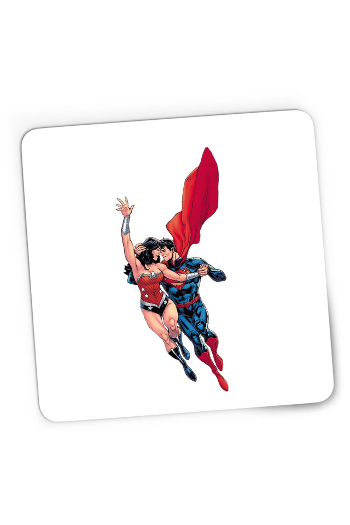 Mousepad Gaming Wonder Woman Superman Super Lovers Fly Cape Save Protect, 21x19 cm