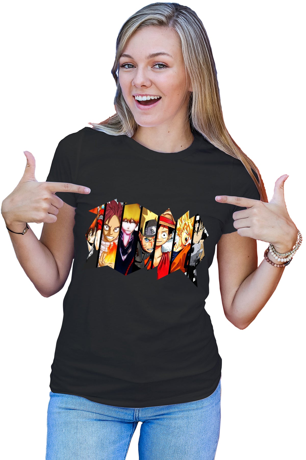 Tricou dama Fairy Tail Naruto Bleach One Piece