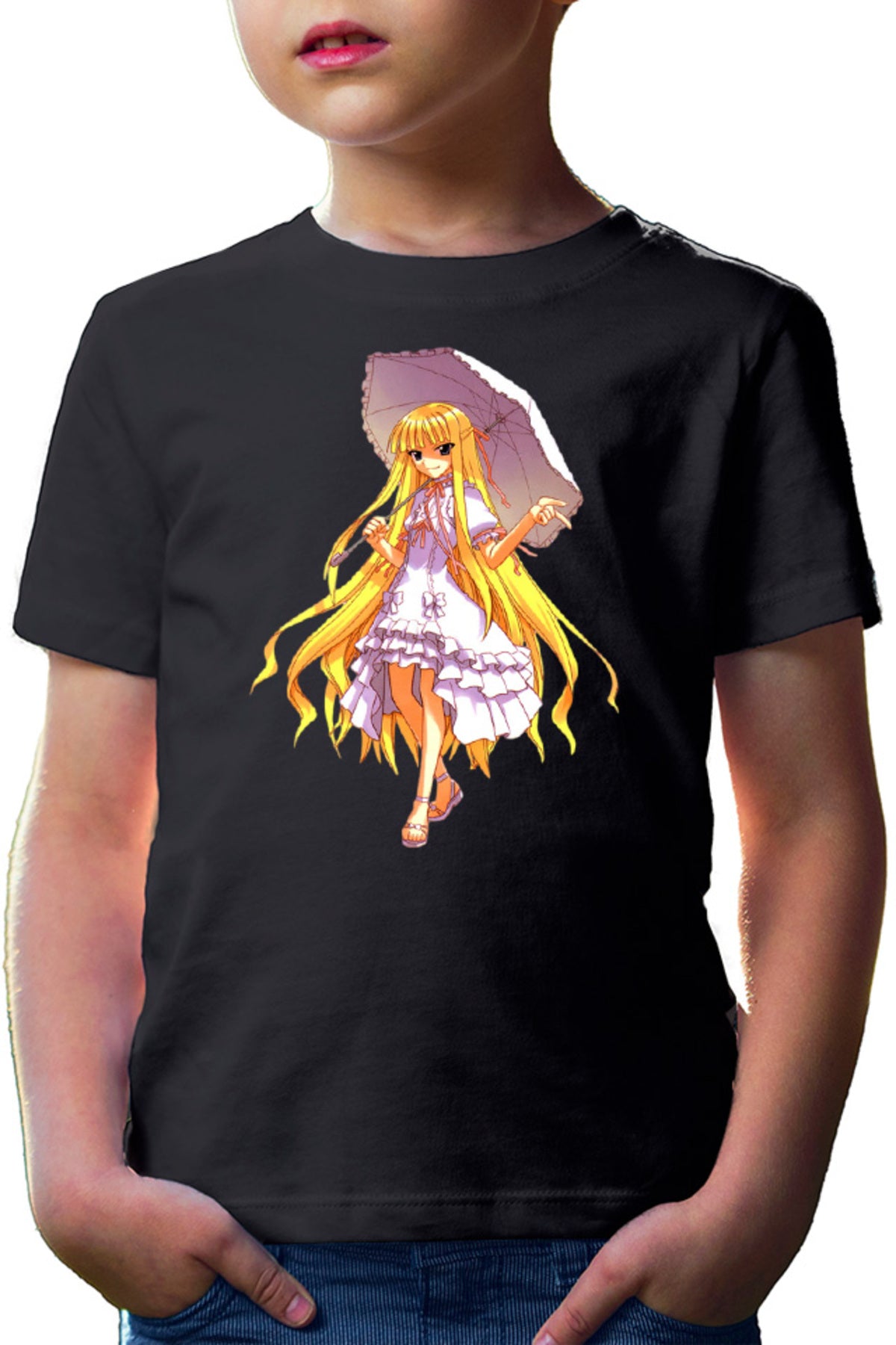 Tricou copii UQ Holder McDowell Cute Anime Girl Action Blonde