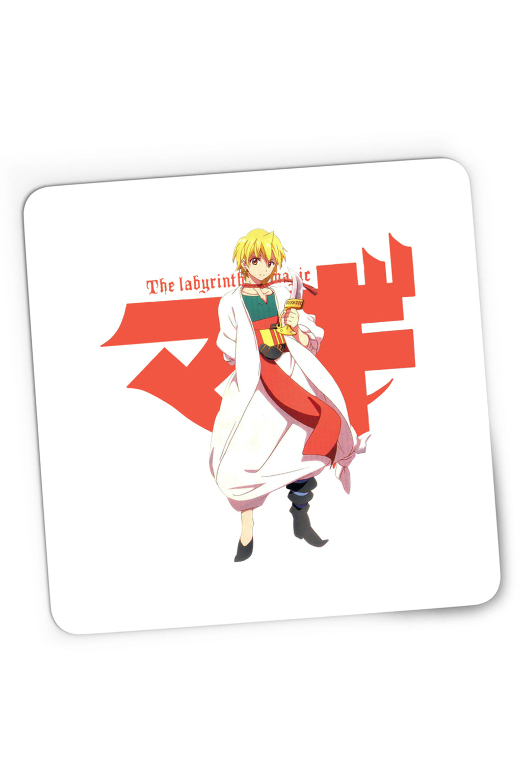 Mousepad Gaming Magi The Labyrinth of Magic Alibaba Orange Character Pose, 21x19 cm
