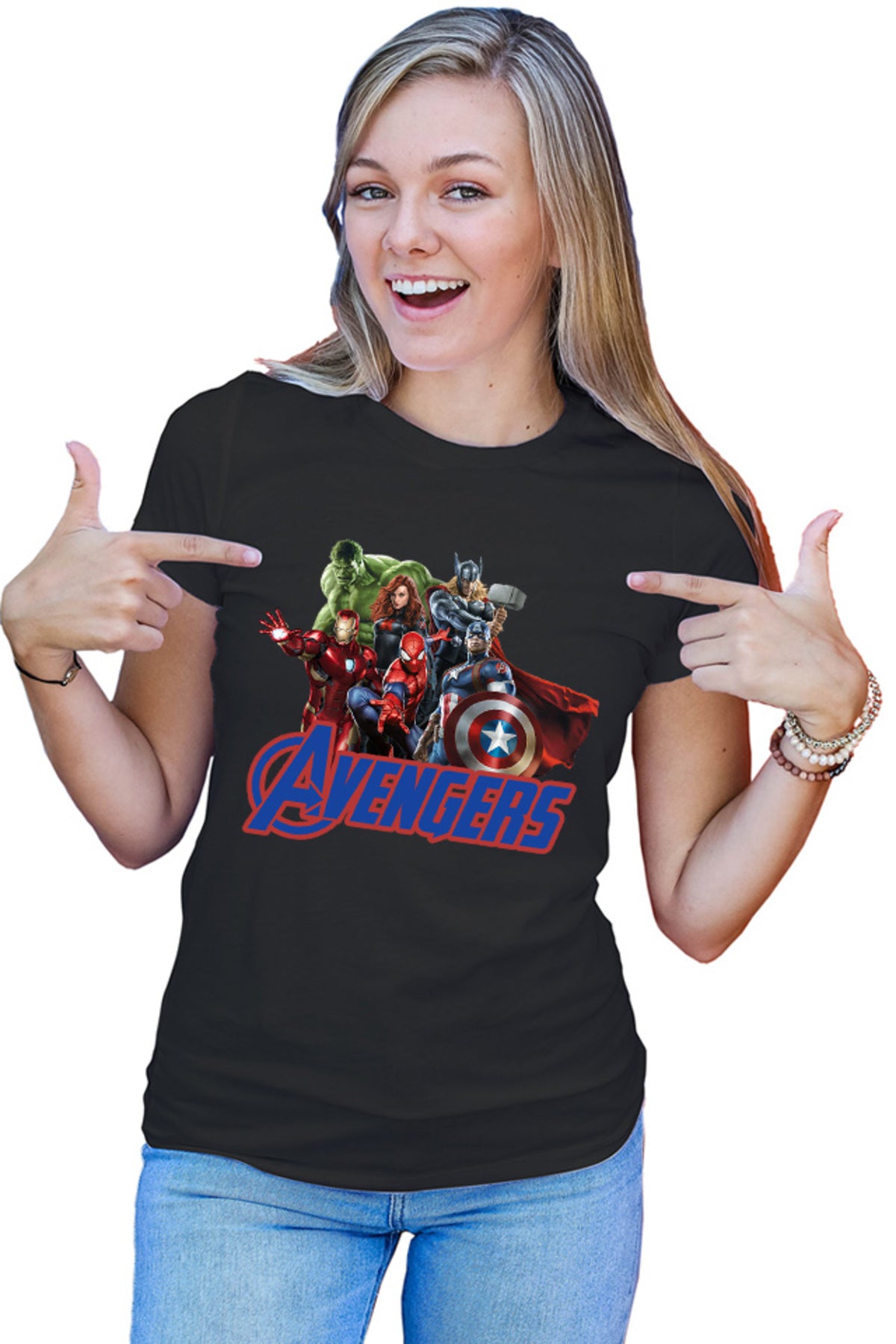 Tricou dama Thor Avangers Group Spiderman Ally Hero Marvel DC Comedy