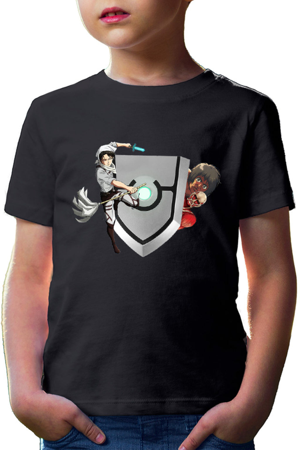 Tricou copii Rising of the Shield Hero Levi Attack on Titan Collosal Clean Naofumi
