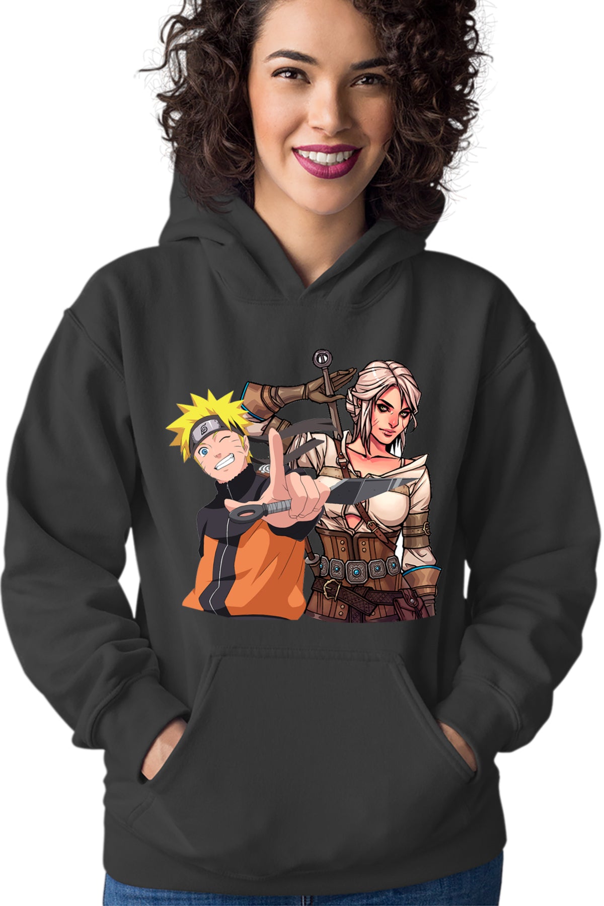 Hanorac dama The Witcher Ciri Naruto Shippuden Anime Desene