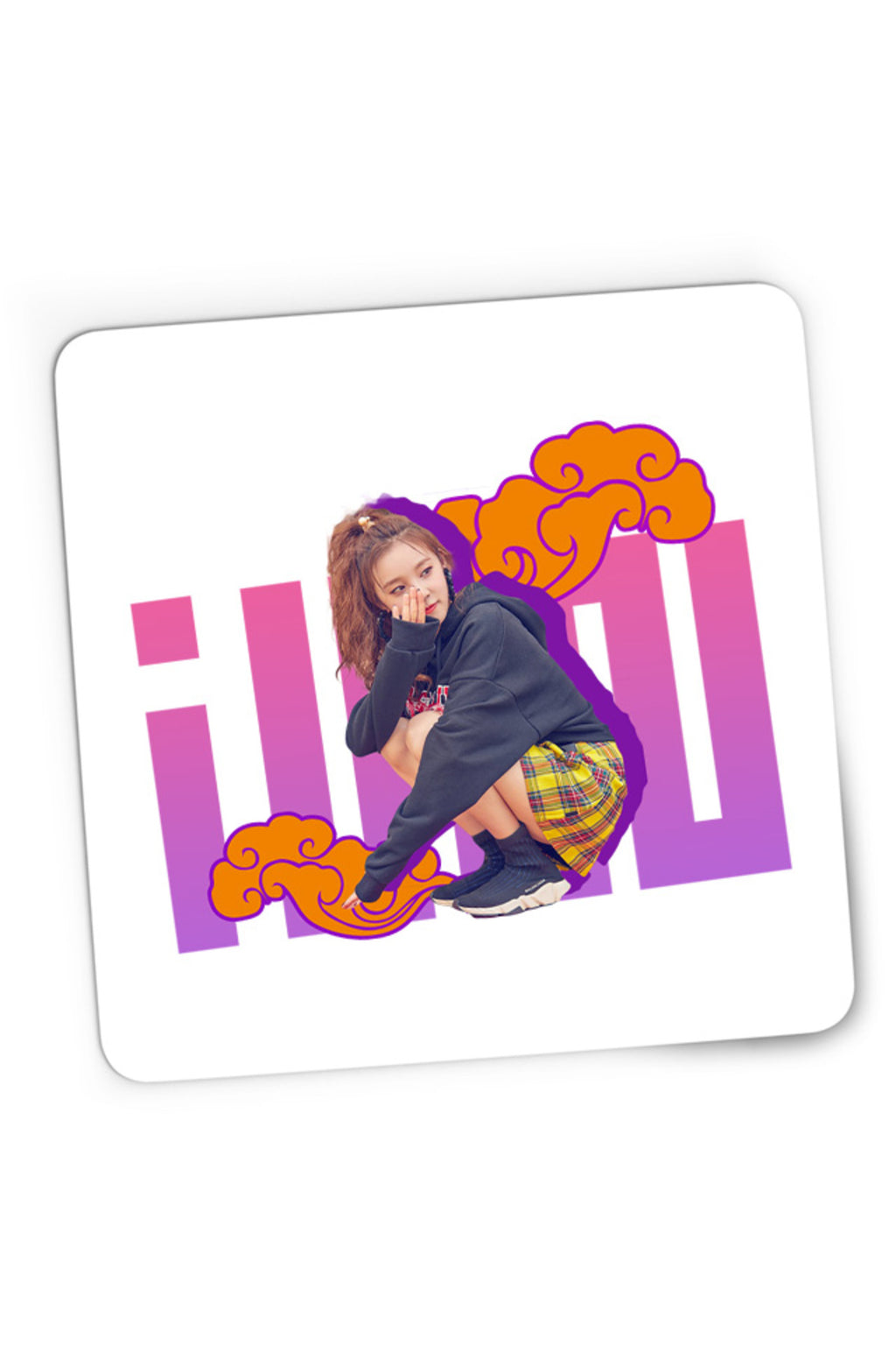 Mousepad Gaming I-DLE Clouds Chinese Korean Minimalist Cute, 21x19 cm