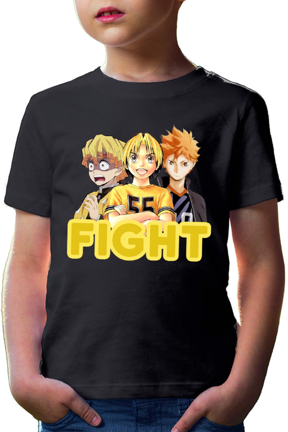 Tricou copii Hikaru no Go Zenitsu Kimetsu no Yaiba Haikyuu Power Otaku