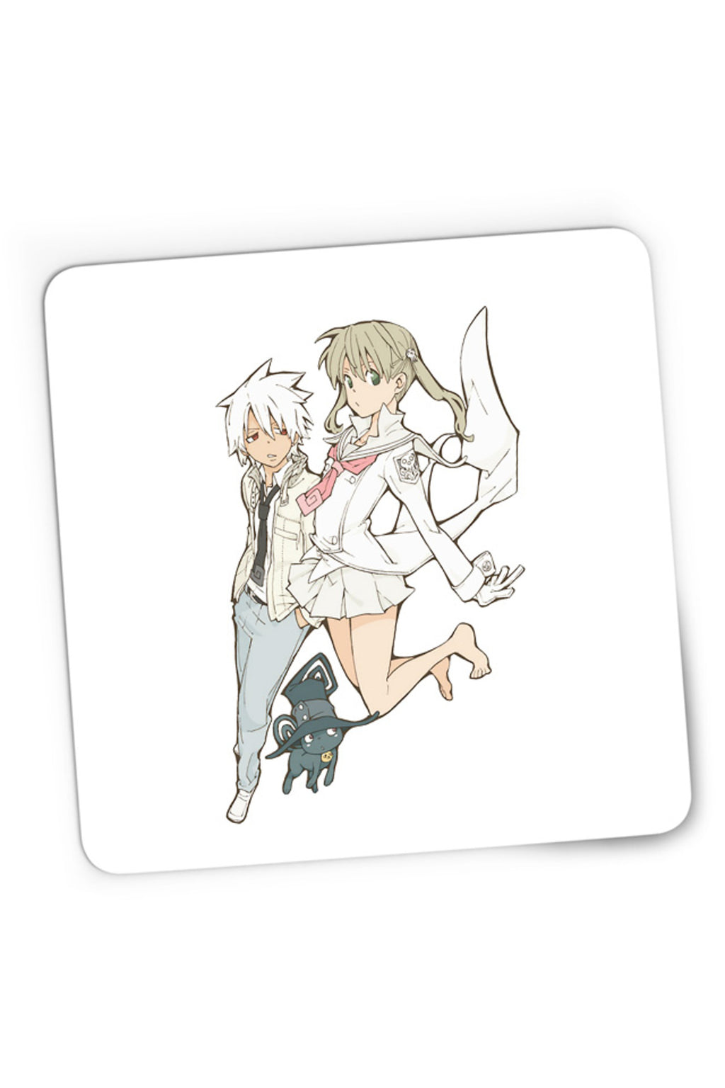 Mousepad Gaming Soul Eater Black Star Maka Angel Version Manga, 21x19 cm