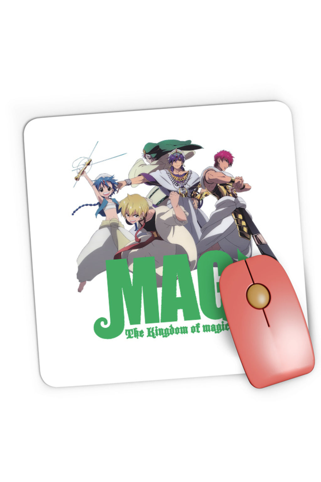 Mousepad Gaming Magi The Labyrinth of Magic Team Alladin Alibaba Sinbad Magic Anime, 21x19 cm