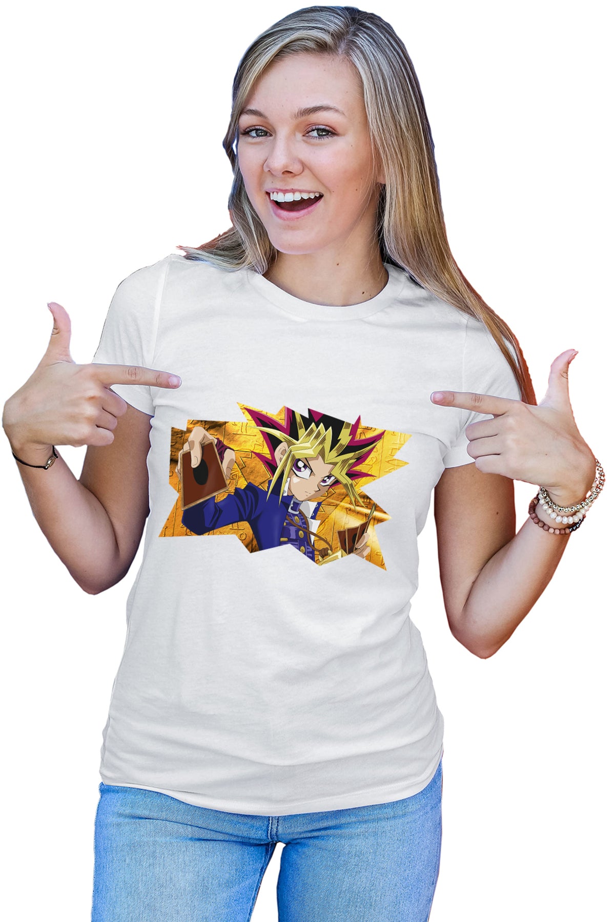 Tricou dama Yu-Gi-Oh! Card Yugi Mutou Anime Kazuki Takahashi