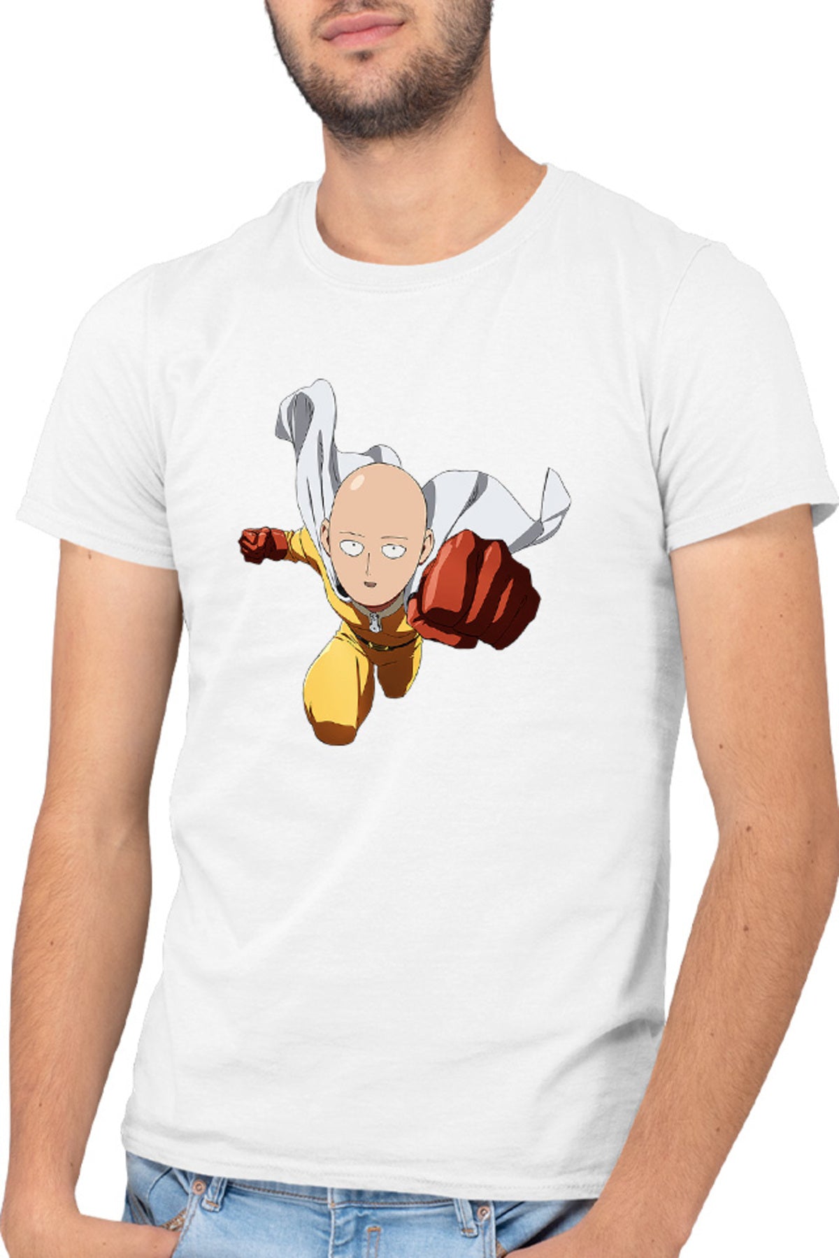 Tricou barbati One-Punch Man Fly Costume Exercice Music