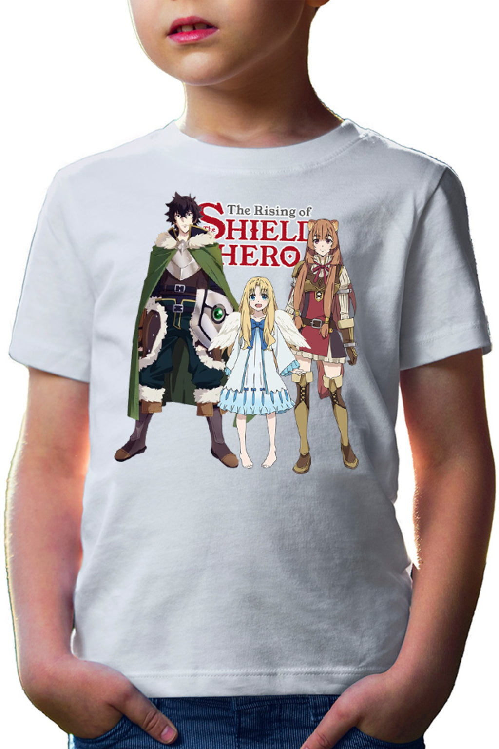 Tricou copii Rising of the Shield Hero Naofumi Filo Raphtalia Trio Bird Aneko