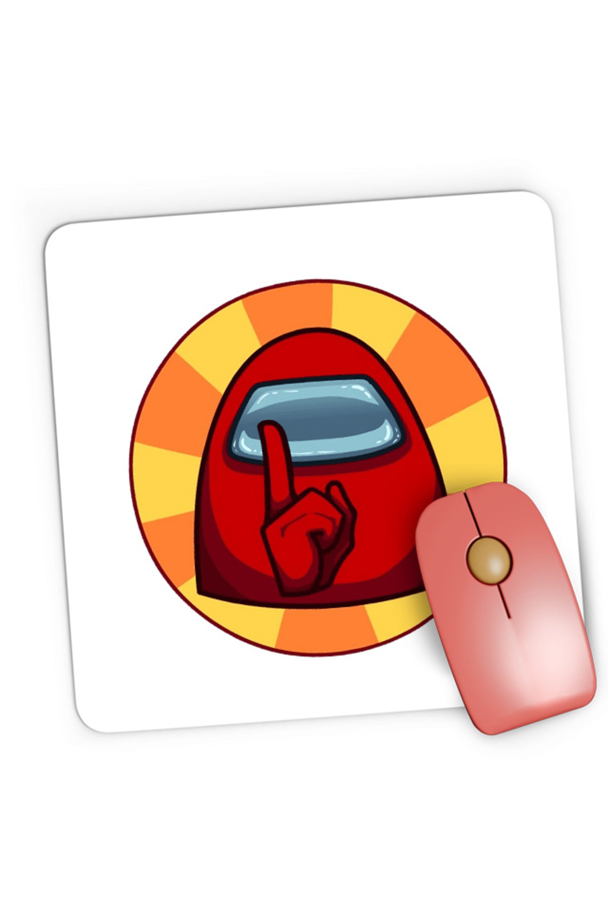 Mousepad Gaming Among Us Sus Shh Silence Vote Out, 21x19 cm