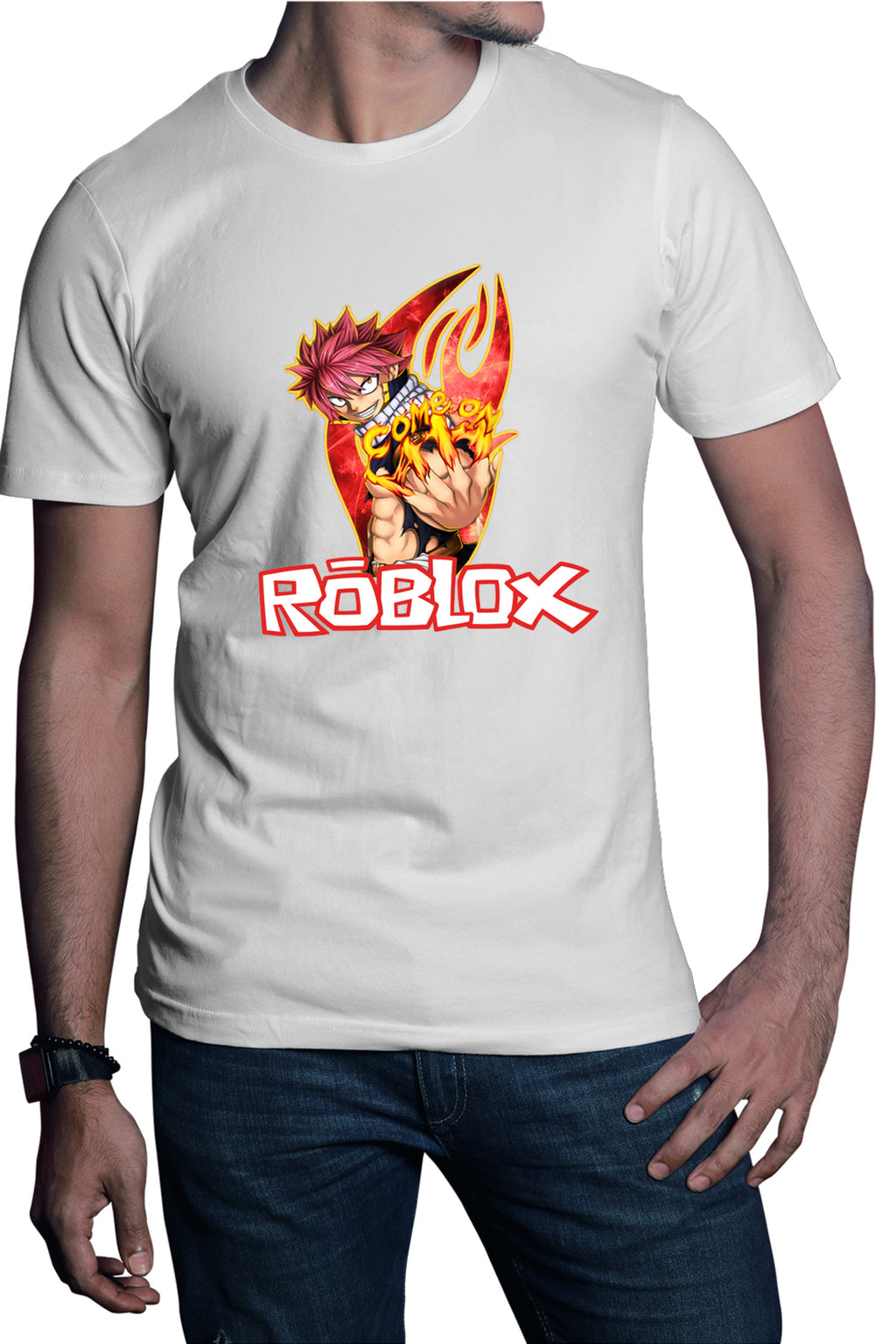 Tricou barbati Fairy Tail Natsu Roblox Studio Creator