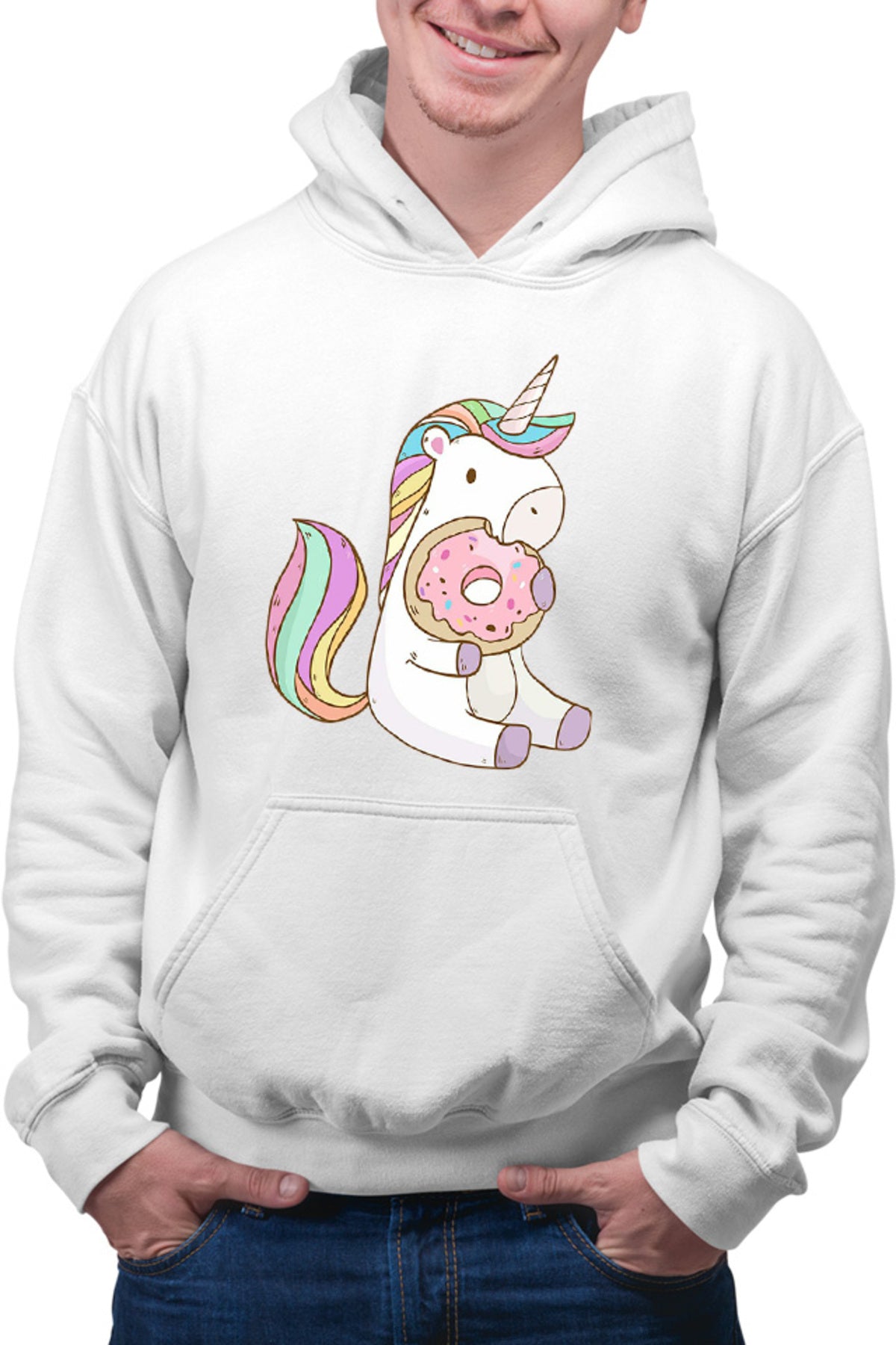 Hanorac barbati Unicorn Squad Donnut Eat Sweet