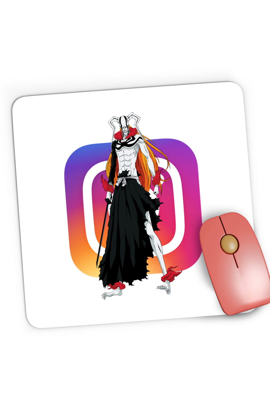 Mousepad Gaming Bleach Instagram Ichigo Kurosaki Rebel, 21x19 cm