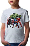 Tricou copii Thor Hulk Ironman Captain America Cool Pose Animation