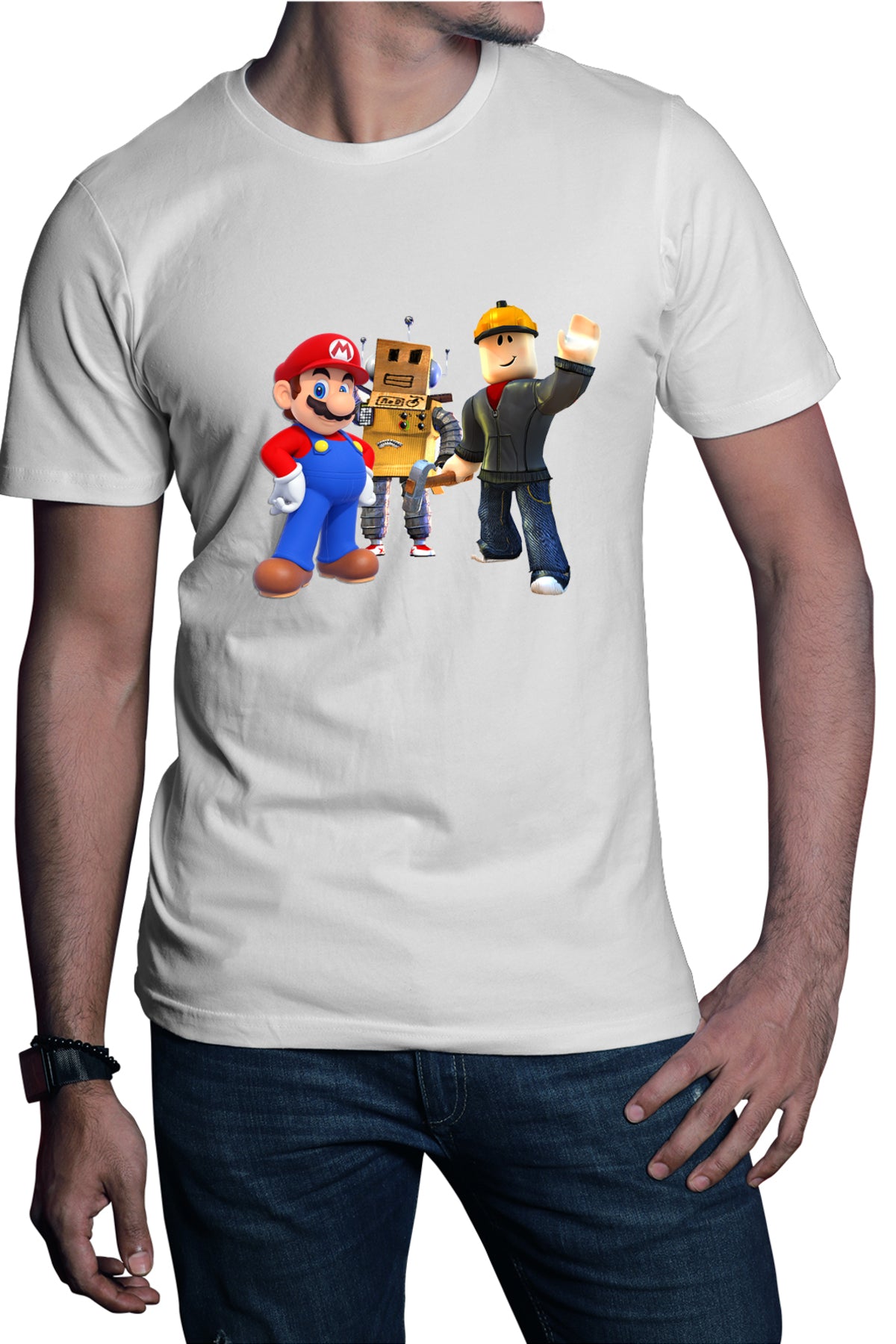 Tricou barbati Roblox Mario Video Game Robox Play