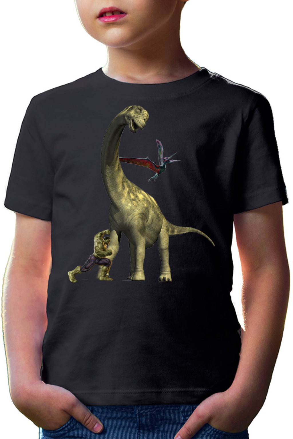 Tricou copii Jurassic Park Triceratops Huge Neck Grass Eater Hulk