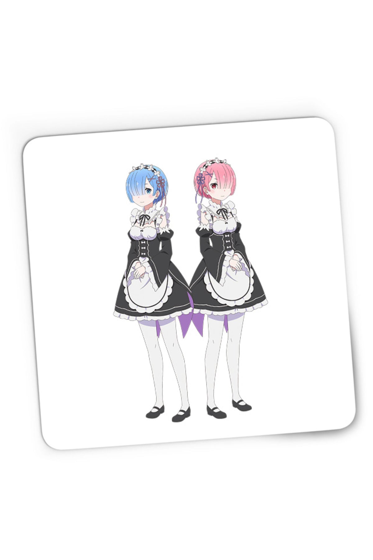 Mousepad Gaming Re Zero REM RAM Demon Siblings Horns Power Tribe, 21x19 cm