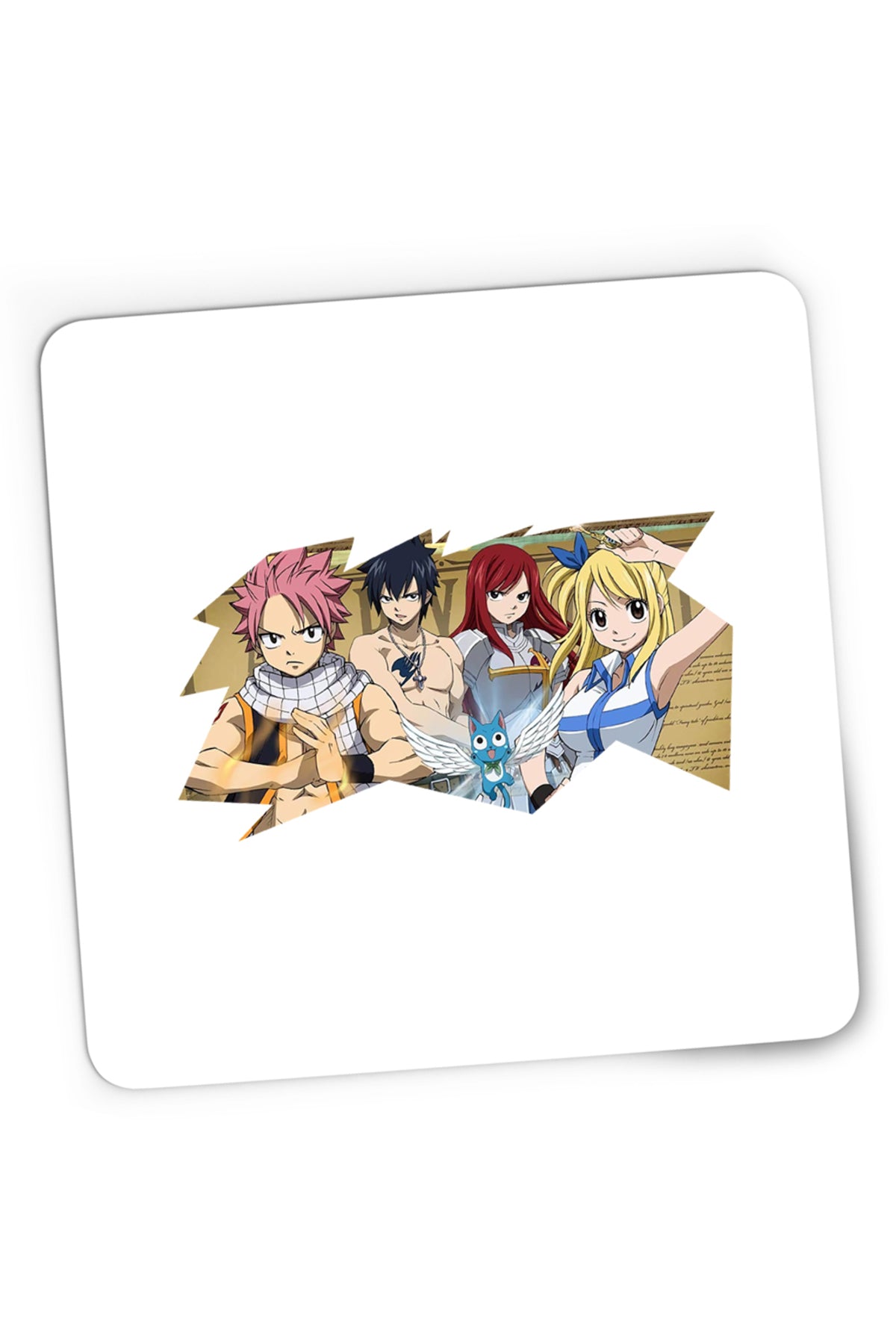 Mousepad Gaming Fairy Tail Best Friends Funny Cat Anime, 21x19 cm