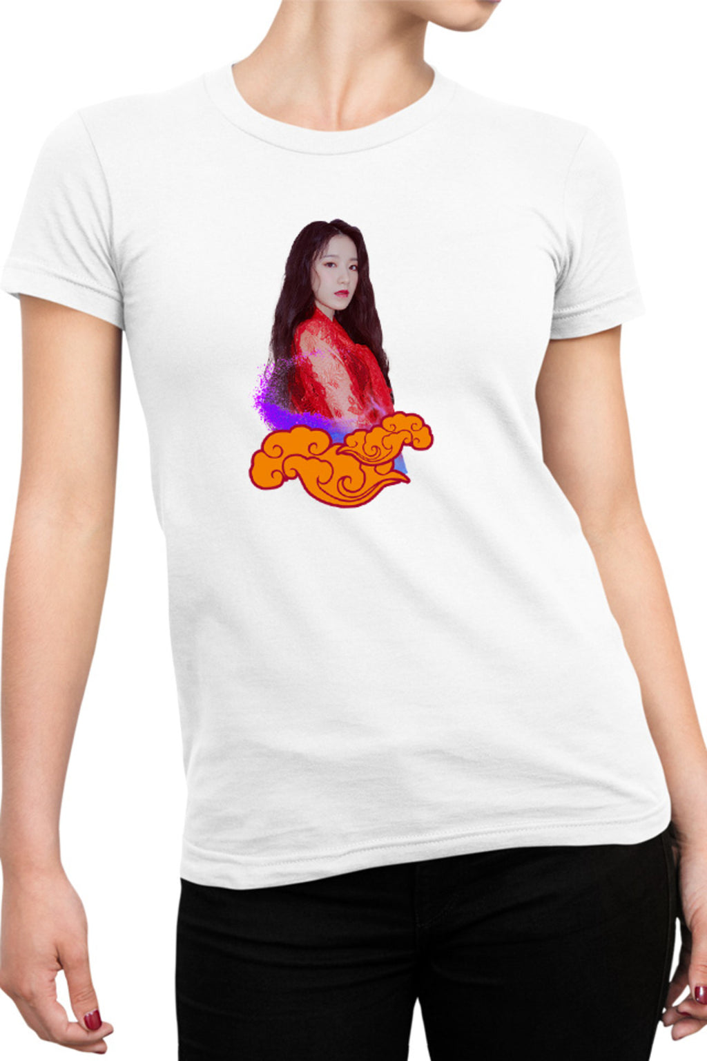 Tricou dama I-DLE Clouds Gorgeous Woman Singer Talent