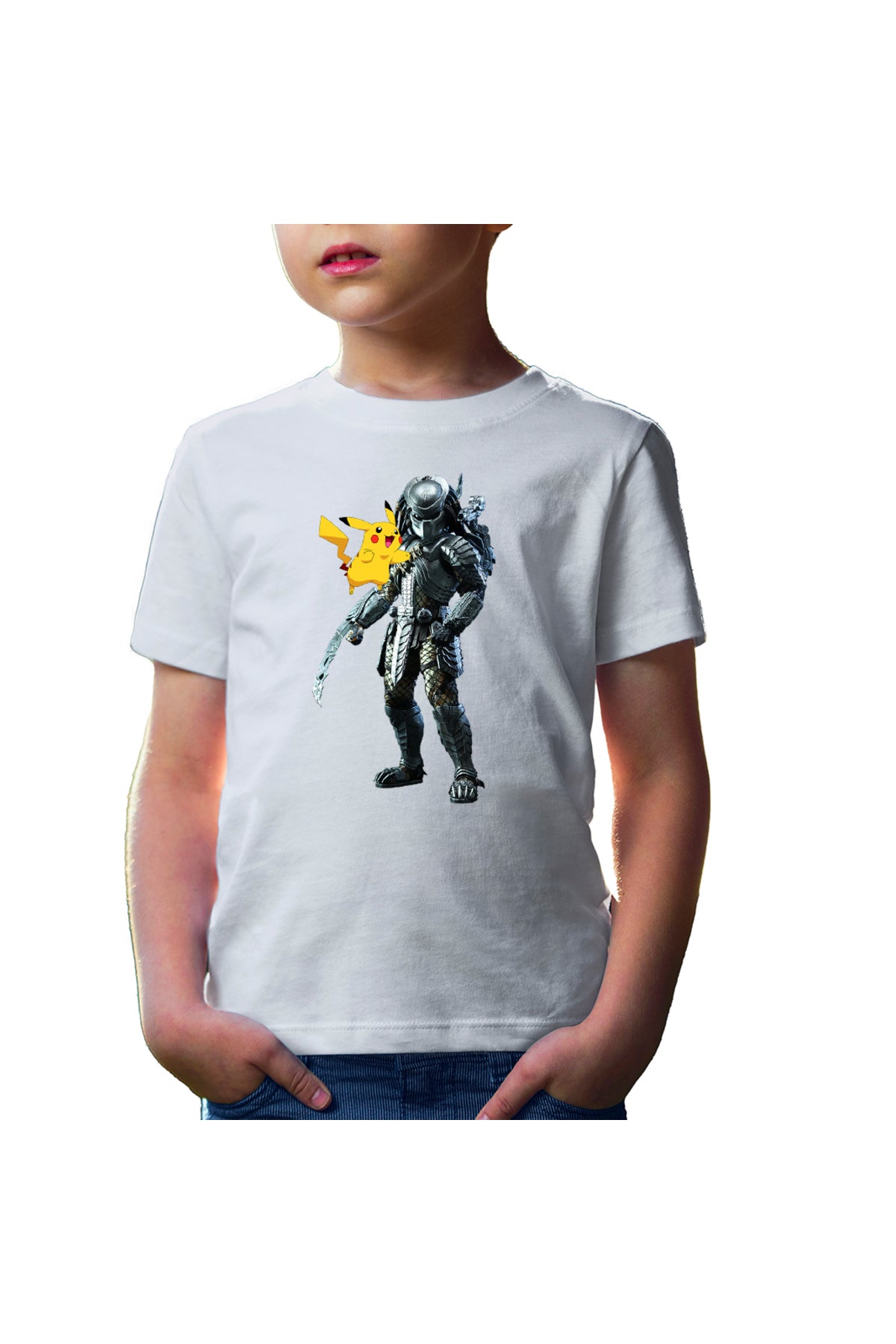 Tricou copii Predator Vs Alien Pikachu Pokemon Mania