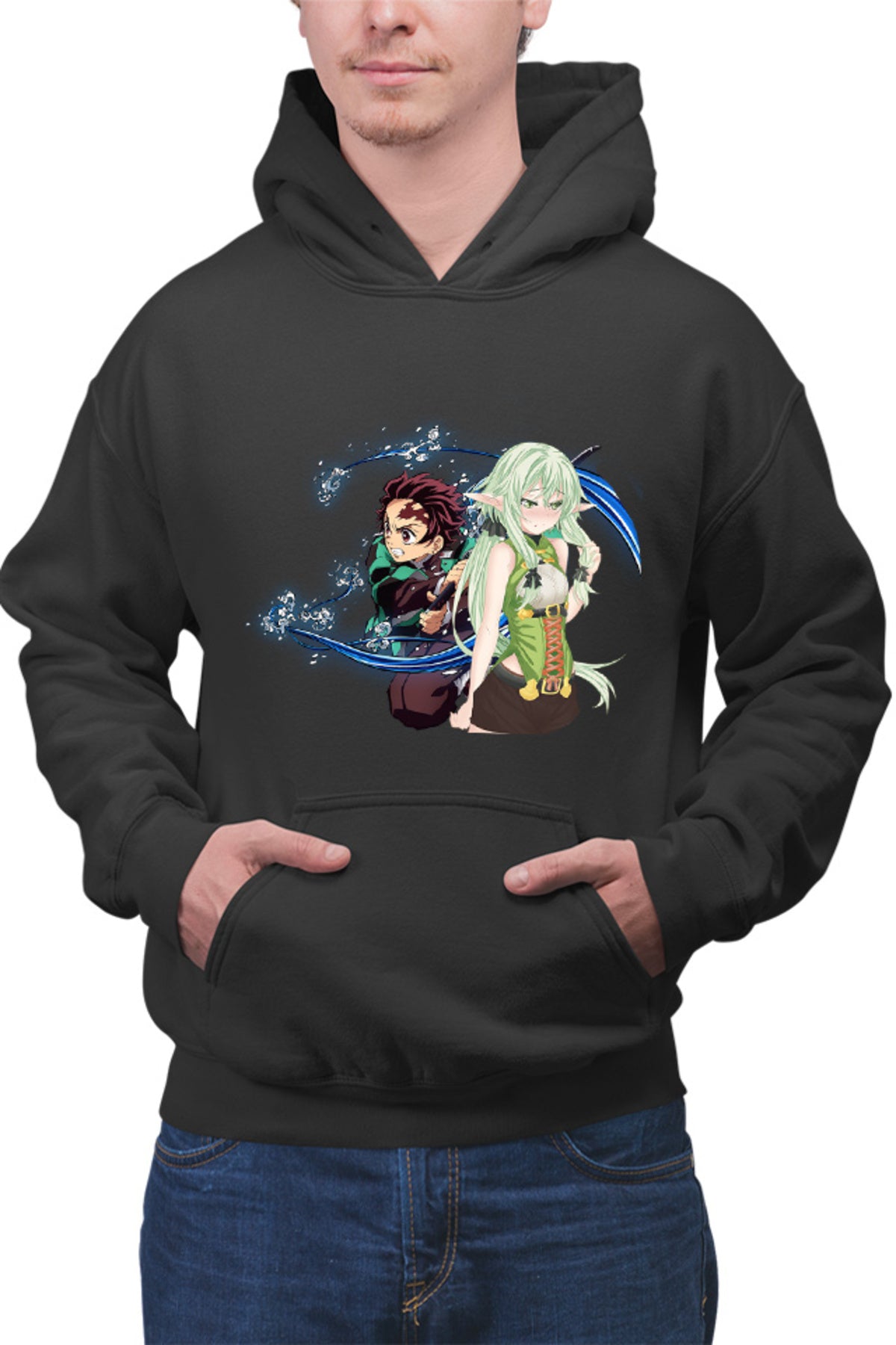 Hanorac barbati Goblin Slayer Elf Kimetsu no Yaiba Tanjirou