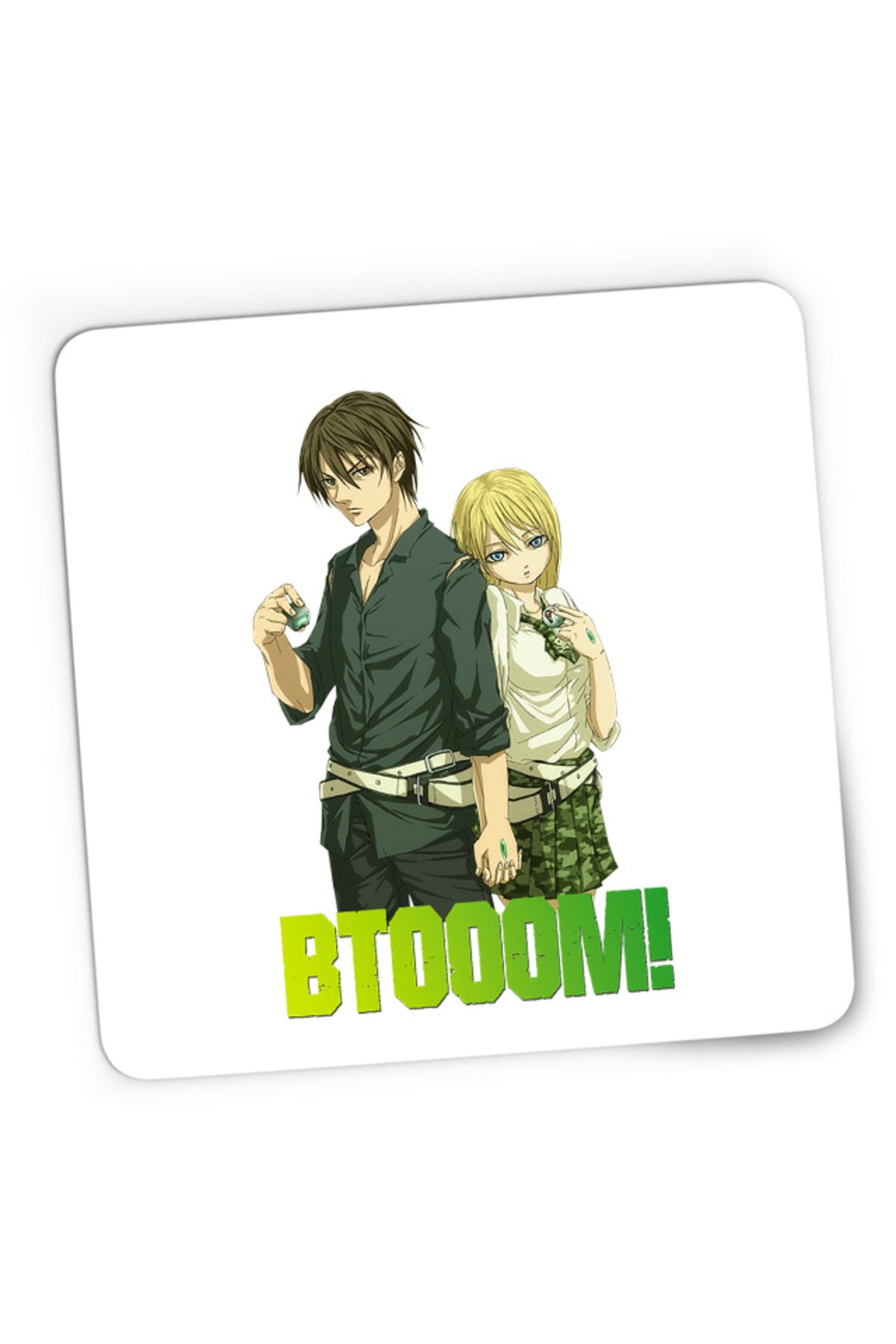 Mousepad Gaming Btooom! Sakamoto Ryouta Himiko Lovers Game Crafting Bombs, 21x19 cm