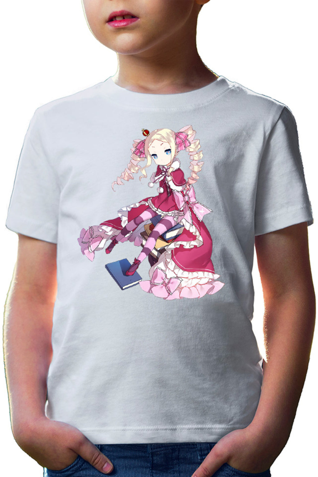 Tricou copii Re Zero Beatrice Library Book Magic Tsundere Desene