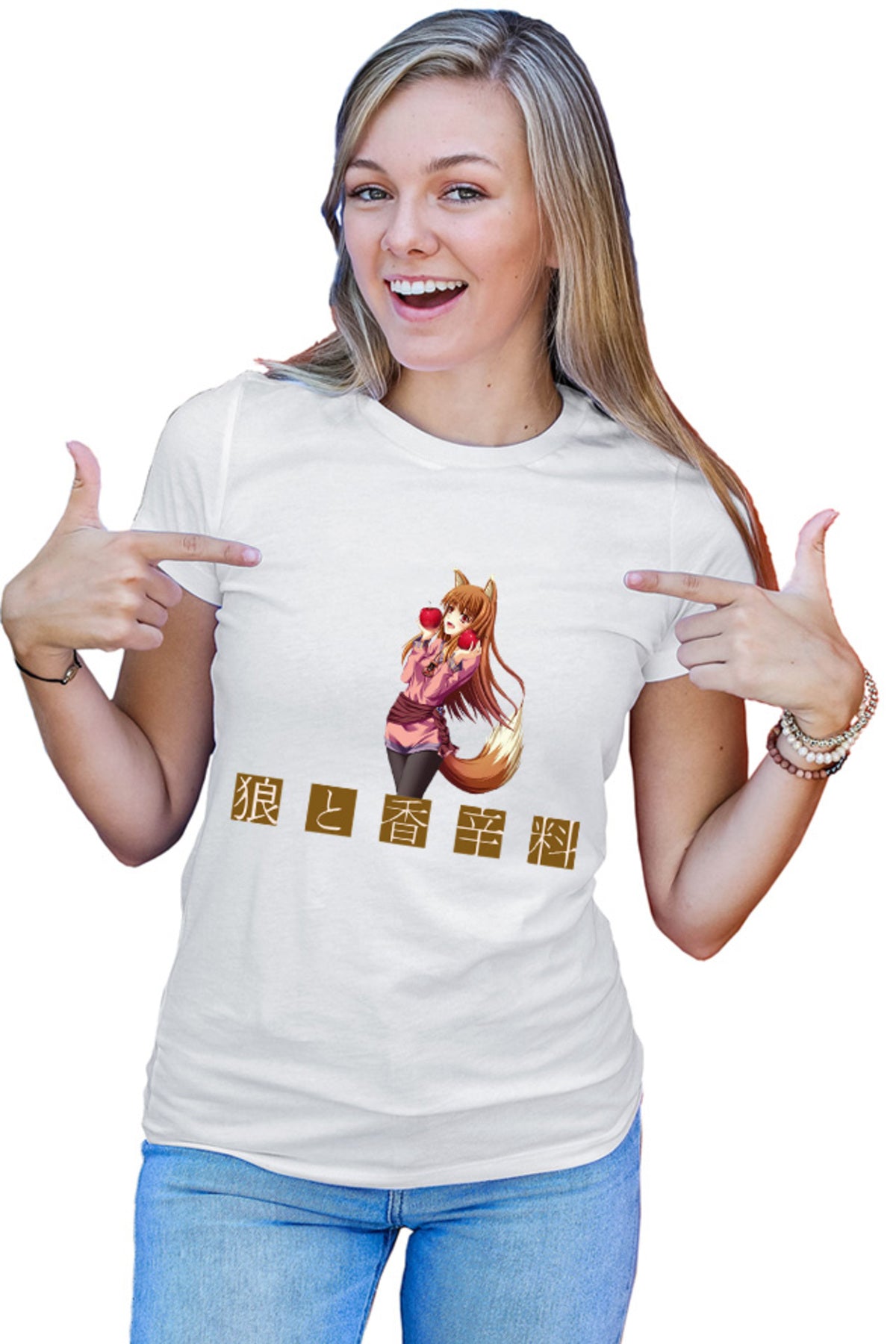 Tricou dama Spice And Wolf Holo Love Adventure Fantasy
