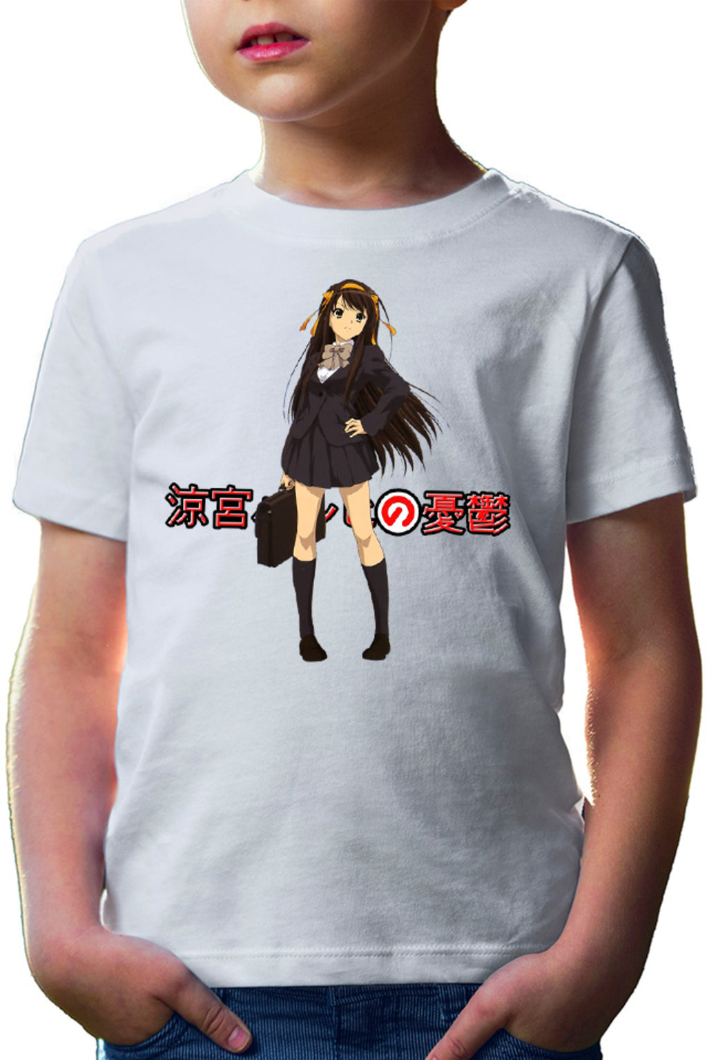 Tricou copii Haruhi Suzumiya Vintage School Uniform Kyoto Animation
