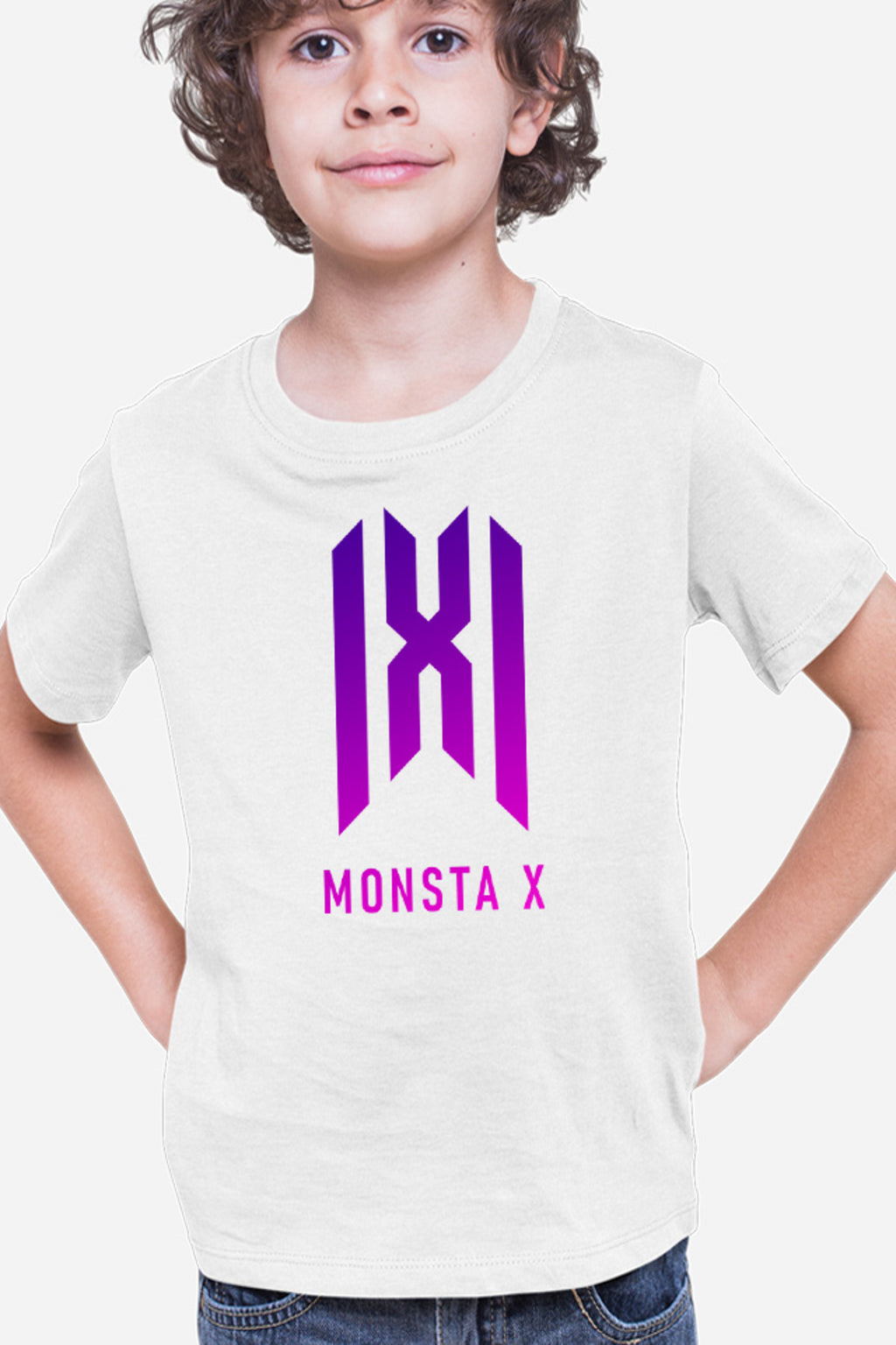 Tricou copii Monsta X Logo Merch K-Pop Album New Come Back